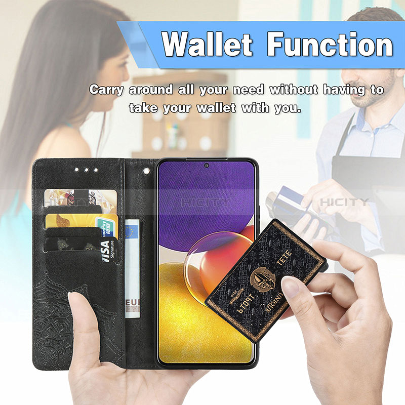 Leather Case Stands Fashionable Pattern Flip Cover Holder for Samsung Galaxy F34 5G