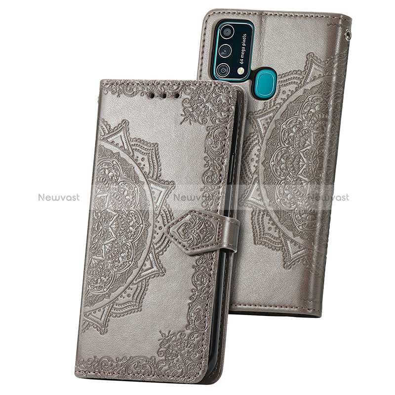 Leather Case Stands Fashionable Pattern Flip Cover Holder for Samsung Galaxy F41