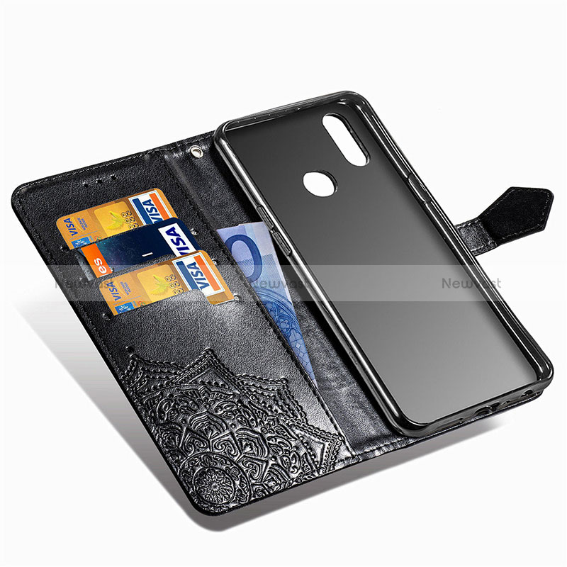 Leather Case Stands Fashionable Pattern Flip Cover Holder for Samsung Galaxy M01s