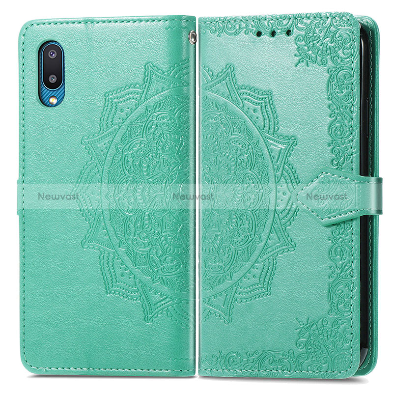 Leather Case Stands Fashionable Pattern Flip Cover Holder for Samsung Galaxy M02