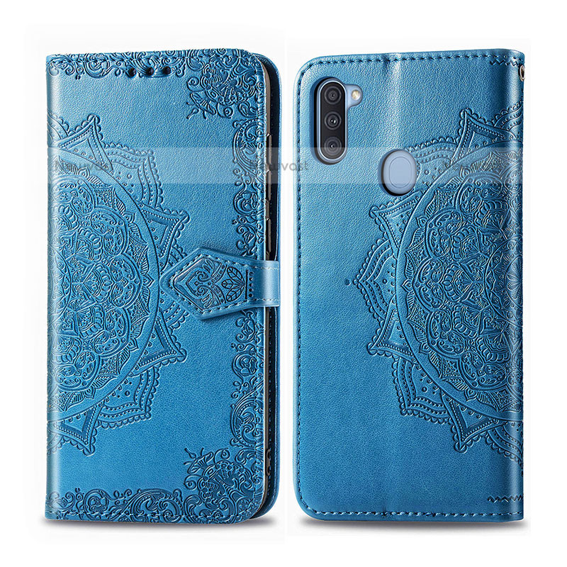 Leather Case Stands Fashionable Pattern Flip Cover Holder for Samsung Galaxy M11