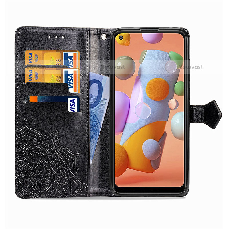 Leather Case Stands Fashionable Pattern Flip Cover Holder for Samsung Galaxy M11