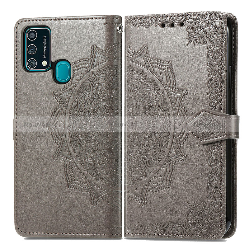 Leather Case Stands Fashionable Pattern Flip Cover Holder for Samsung Galaxy M21s