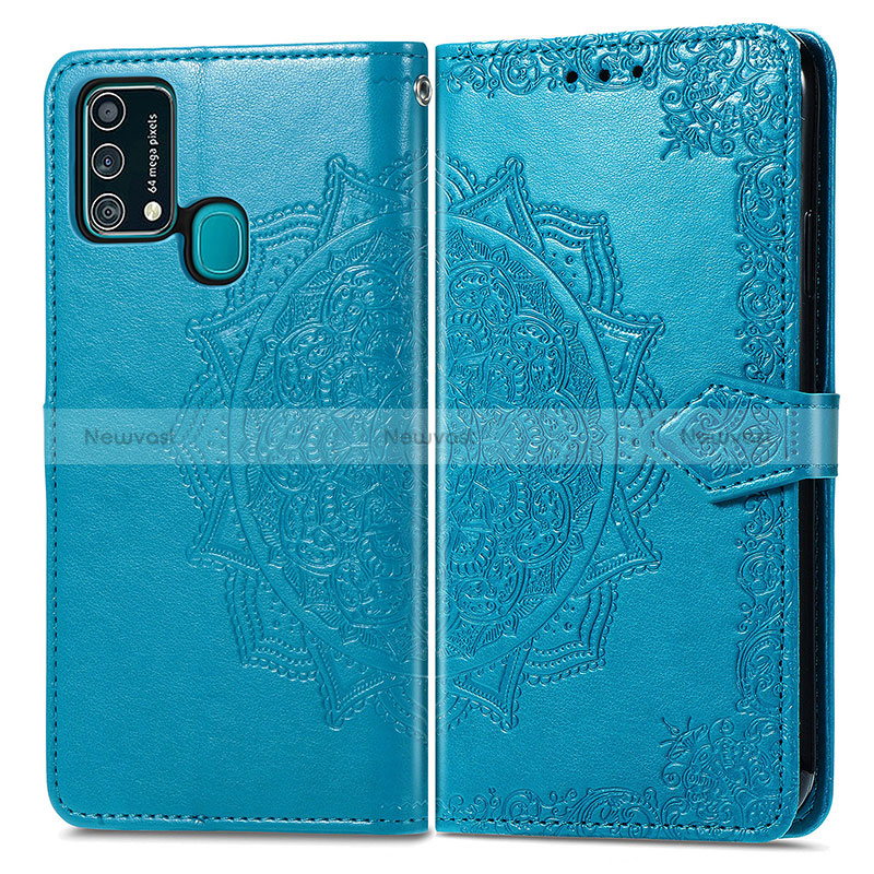 Leather Case Stands Fashionable Pattern Flip Cover Holder for Samsung Galaxy M21s