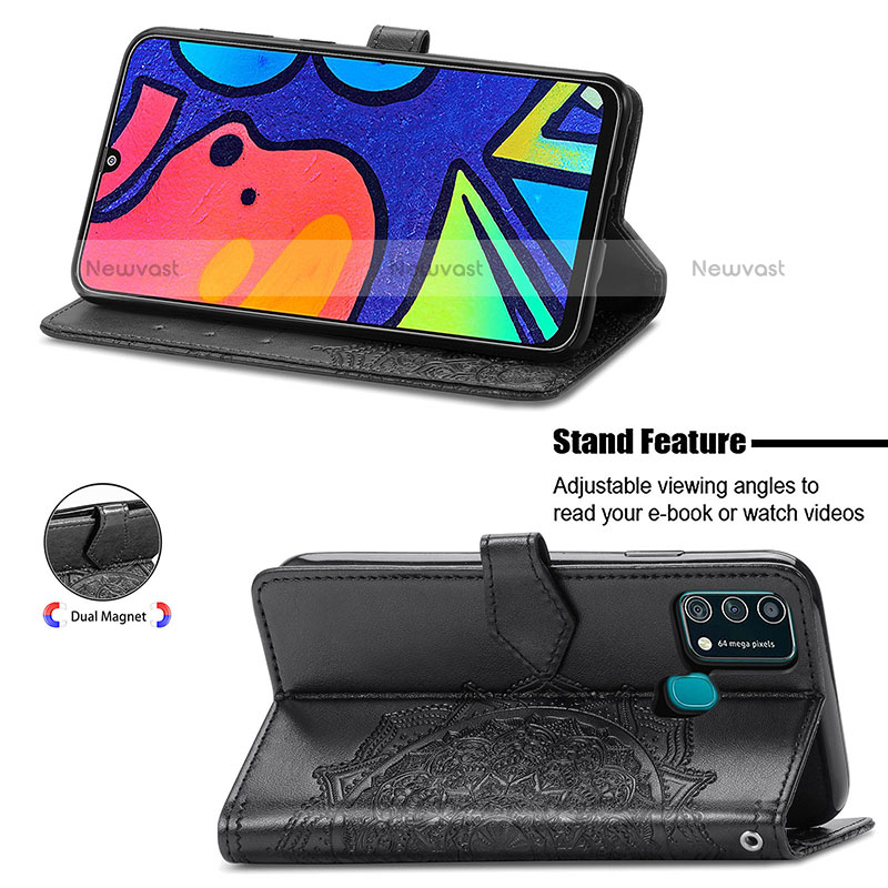 Leather Case Stands Fashionable Pattern Flip Cover Holder for Samsung Galaxy M31