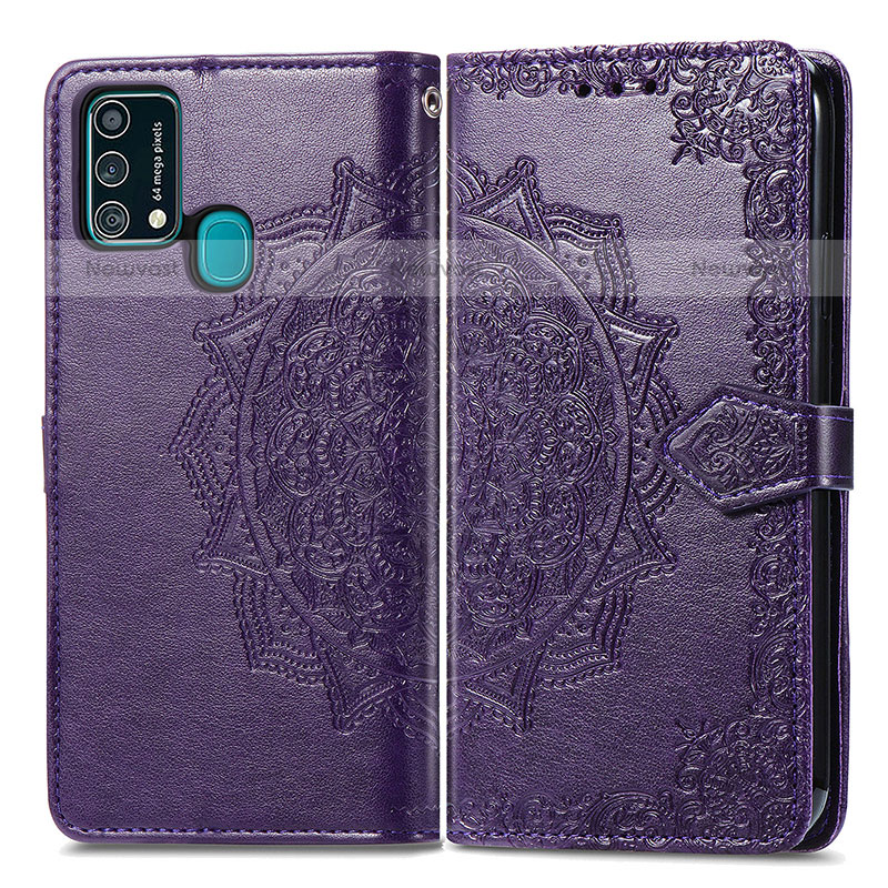 Leather Case Stands Fashionable Pattern Flip Cover Holder for Samsung Galaxy M31