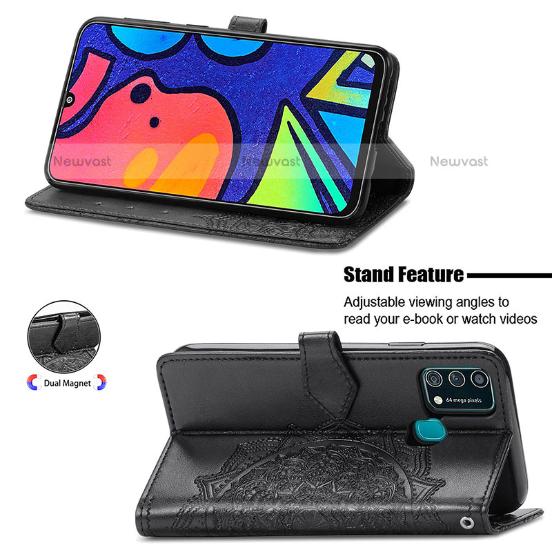 Leather Case Stands Fashionable Pattern Flip Cover Holder for Samsung Galaxy M31 Prime Edition