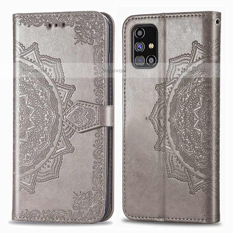 Leather Case Stands Fashionable Pattern Flip Cover Holder for Samsung Galaxy M31s