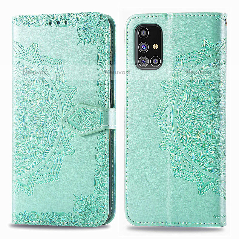 Leather Case Stands Fashionable Pattern Flip Cover Holder for Samsung Galaxy M31s