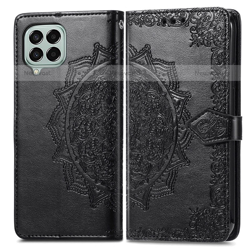 Leather Case Stands Fashionable Pattern Flip Cover Holder for Samsung Galaxy M33 5G