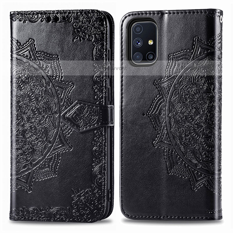 Leather Case Stands Fashionable Pattern Flip Cover Holder for Samsung Galaxy M51