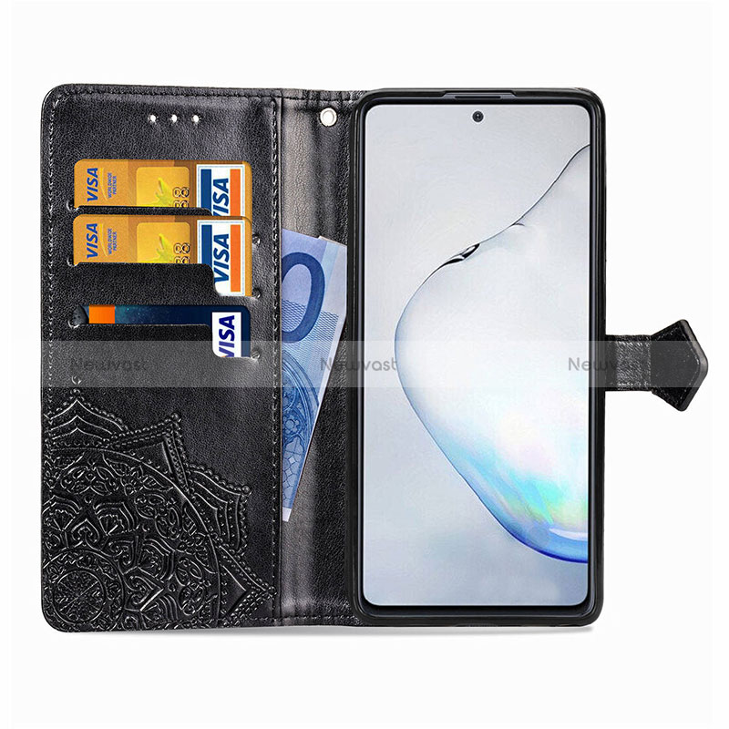 Leather Case Stands Fashionable Pattern Flip Cover Holder for Samsung Galaxy M60s