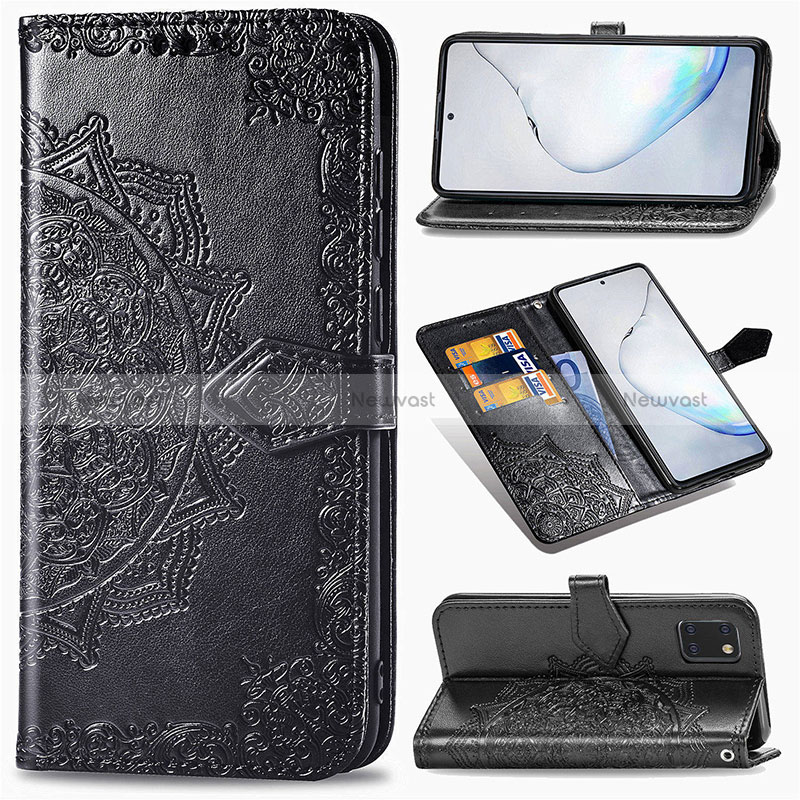 Leather Case Stands Fashionable Pattern Flip Cover Holder for Samsung Galaxy M60s