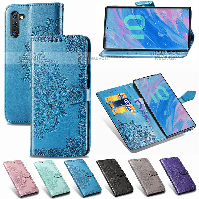 Leather Case Stands Fashionable Pattern Flip Cover Holder for Samsung Galaxy Note 10 5G