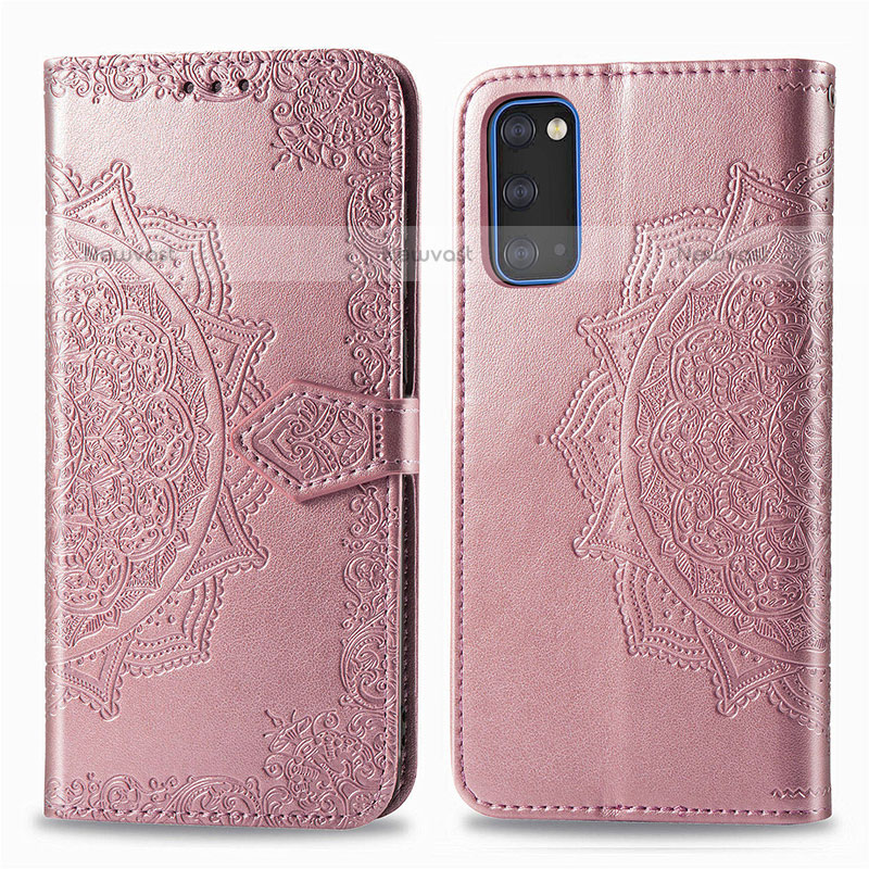 Leather Case Stands Fashionable Pattern Flip Cover Holder for Samsung Galaxy S20