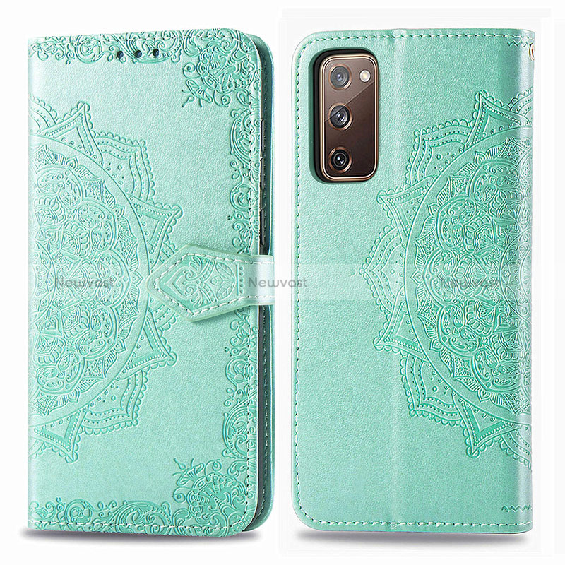 Leather Case Stands Fashionable Pattern Flip Cover Holder for Samsung Galaxy S20 FE 5G