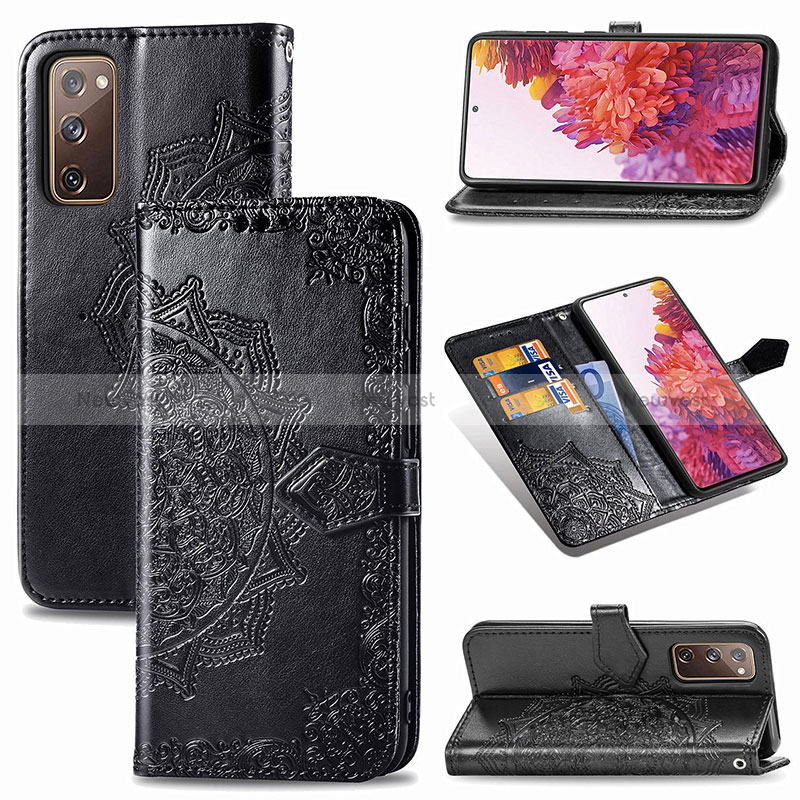 Leather Case Stands Fashionable Pattern Flip Cover Holder for Samsung Galaxy S20 FE 5G