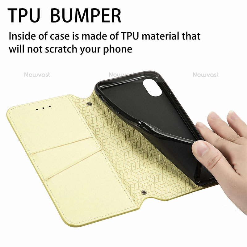 Leather Case Stands Fashionable Pattern Flip Cover Holder for Samsung Galaxy S22 Ultra 5G