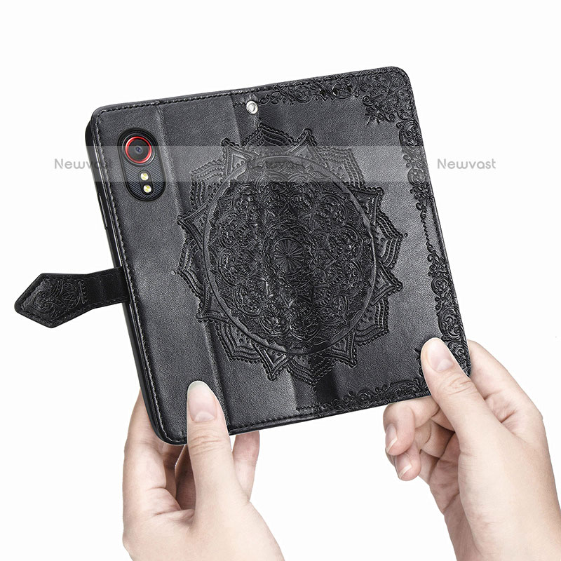 Leather Case Stands Fashionable Pattern Flip Cover Holder for Samsung Galaxy XCover 5 SM-G525F