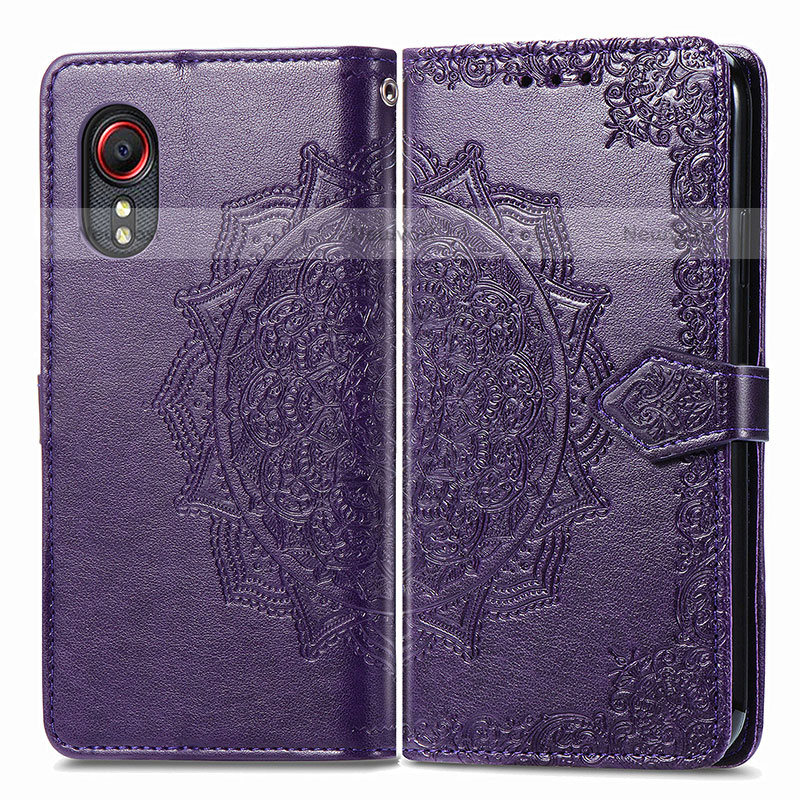 Leather Case Stands Fashionable Pattern Flip Cover Holder for Samsung Galaxy XCover 5 SM-G525F