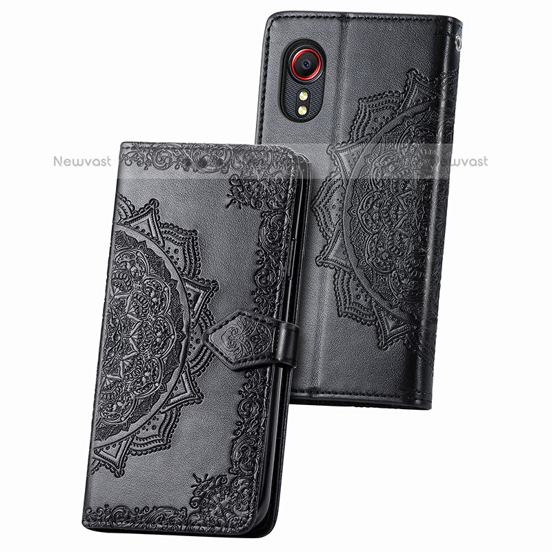 Leather Case Stands Fashionable Pattern Flip Cover Holder for Samsung Galaxy XCover 5 SM-G525F