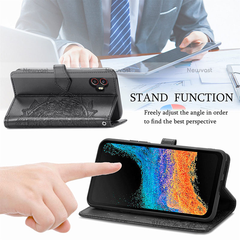 Leather Case Stands Fashionable Pattern Flip Cover Holder for Samsung Galaxy XCover 6 Pro 5G