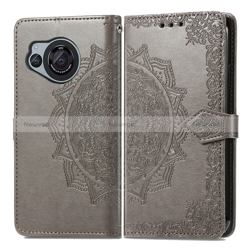 Leather Case Stands Fashionable Pattern Flip Cover Holder for Sharp Aquos R8