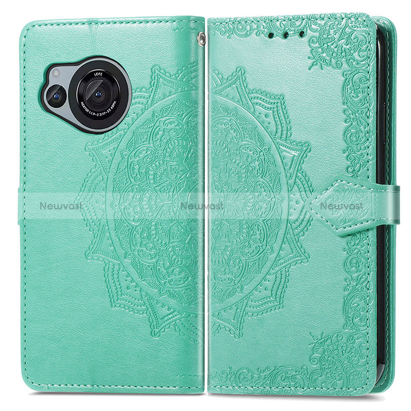 Leather Case Stands Fashionable Pattern Flip Cover Holder for Sharp Aquos R8s