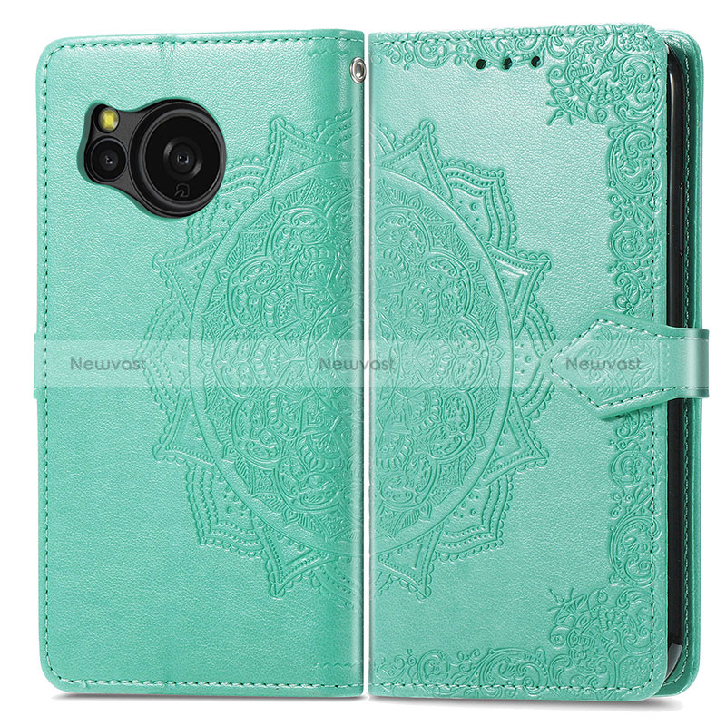 Leather Case Stands Fashionable Pattern Flip Cover Holder for Sharp Aquos Sense8