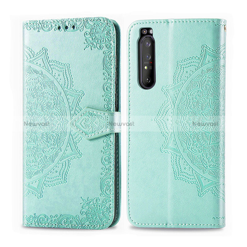 Leather Case Stands Fashionable Pattern Flip Cover Holder for Sony Xperia 1 II