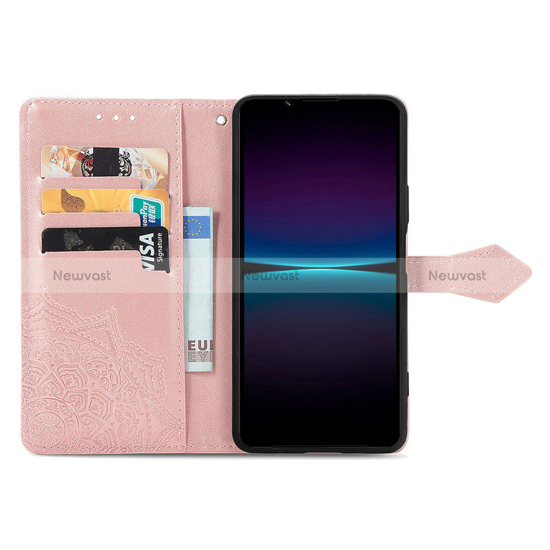 Leather Case Stands Fashionable Pattern Flip Cover Holder for Sony Xperia 1 IV