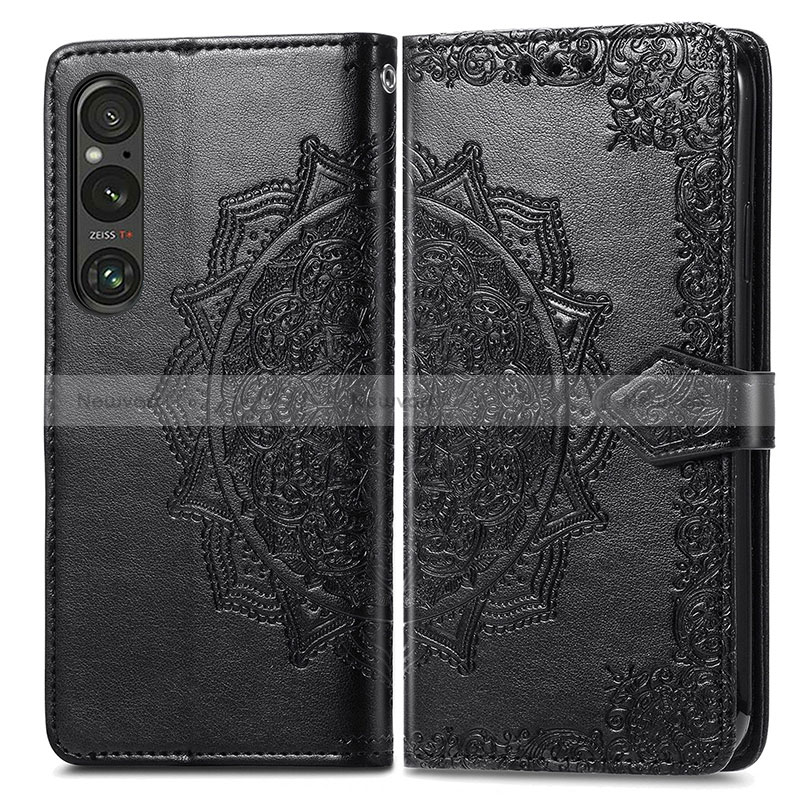 Leather Case Stands Fashionable Pattern Flip Cover Holder for Sony Xperia 1 V