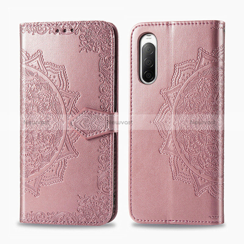 Leather Case Stands Fashionable Pattern Flip Cover Holder for Sony Xperia 10 II