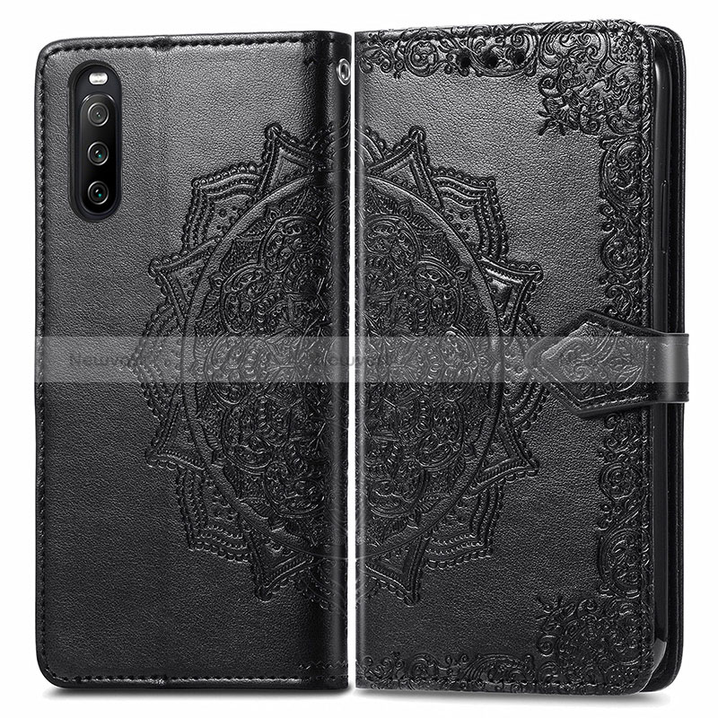 Leather Case Stands Fashionable Pattern Flip Cover Holder for Sony Xperia 10 III Lite