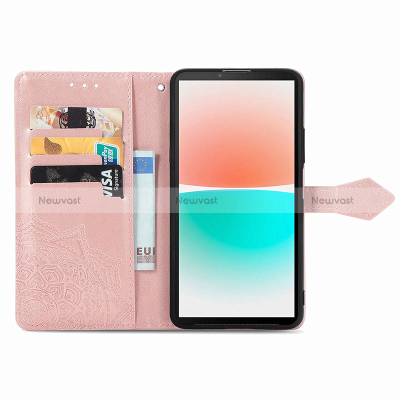 Leather Case Stands Fashionable Pattern Flip Cover Holder for Sony Xperia 10 IV