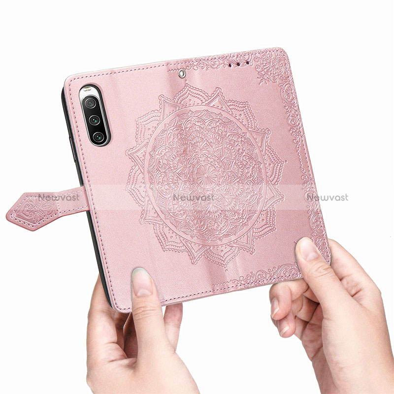 Leather Case Stands Fashionable Pattern Flip Cover Holder for Sony Xperia 10 IV SO-52C