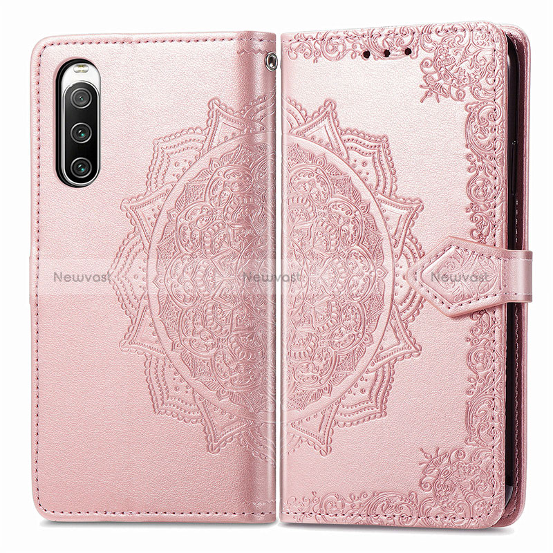 Leather Case Stands Fashionable Pattern Flip Cover Holder for Sony Xperia 10 IV SOG07