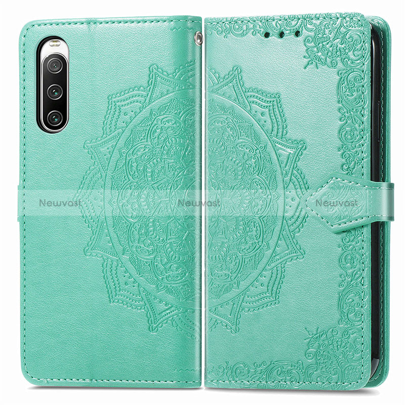 Leather Case Stands Fashionable Pattern Flip Cover Holder for Sony Xperia 10 V