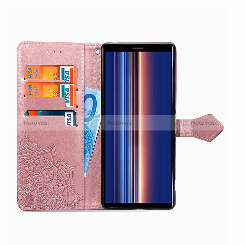 Leather Case Stands Fashionable Pattern Flip Cover Holder for Sony Xperia 5