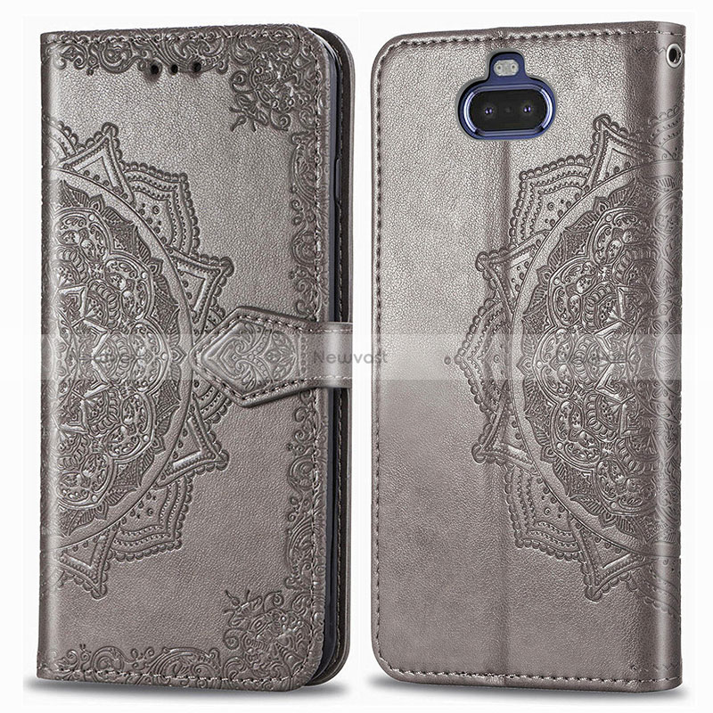 Leather Case Stands Fashionable Pattern Flip Cover Holder for Sony Xperia 8 Lite