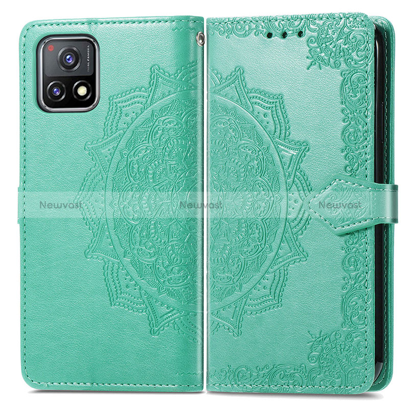 Leather Case Stands Fashionable Pattern Flip Cover Holder for Vivo iQOO U3 5G