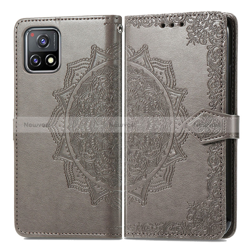 Leather Case Stands Fashionable Pattern Flip Cover Holder for Vivo iQOO U3x 5G