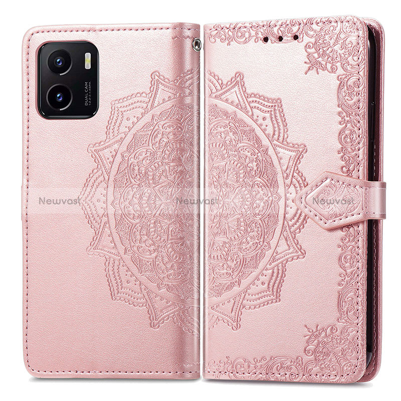 Leather Case Stands Fashionable Pattern Flip Cover Holder for Vivo iQOO U5x Purple