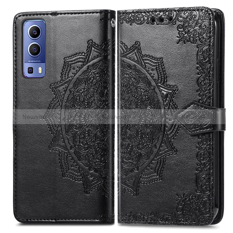 Leather Case Stands Fashionable Pattern Flip Cover Holder for Vivo iQOO Z3 5G