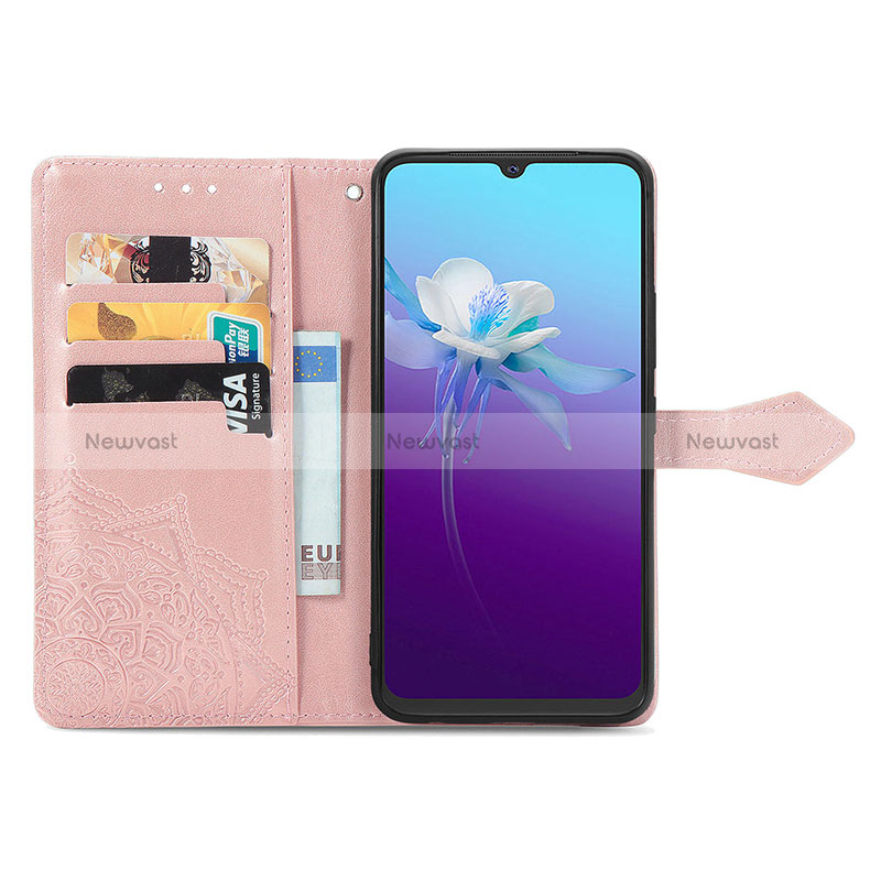 Leather Case Stands Fashionable Pattern Flip Cover Holder for Vivo V20 (2021)