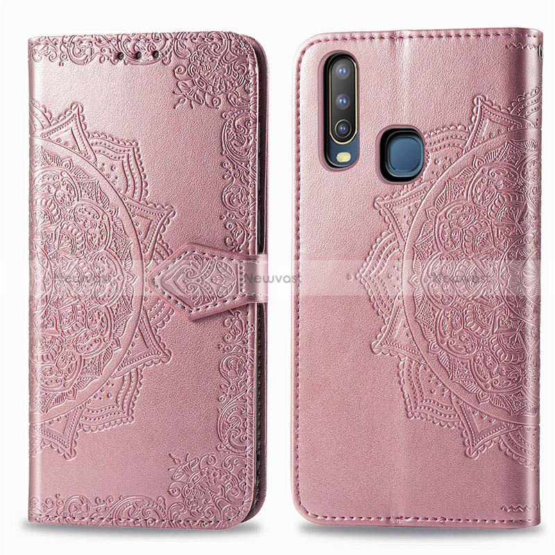 Leather Case Stands Fashionable Pattern Flip Cover Holder for Vivo Y11