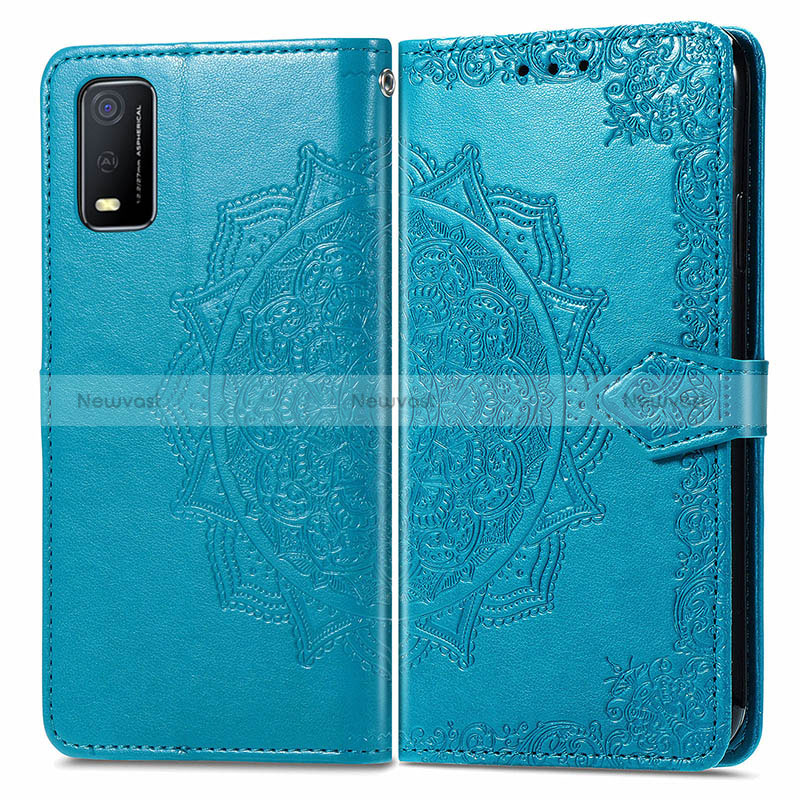 Leather Case Stands Fashionable Pattern Flip Cover Holder for Vivo Y3s (2021)