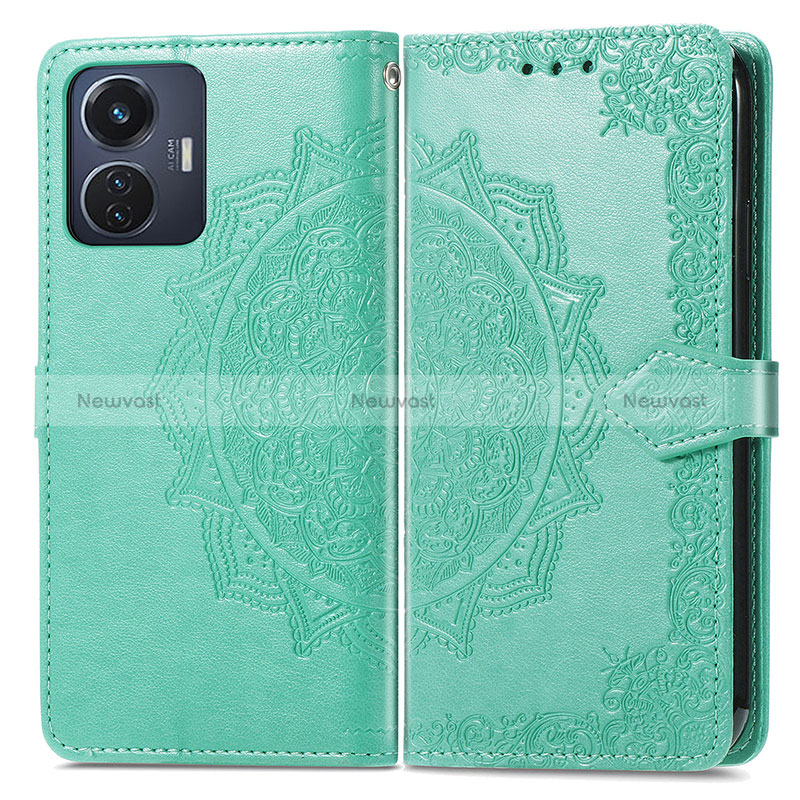 Leather Case Stands Fashionable Pattern Flip Cover Holder for Vivo Y55 4G