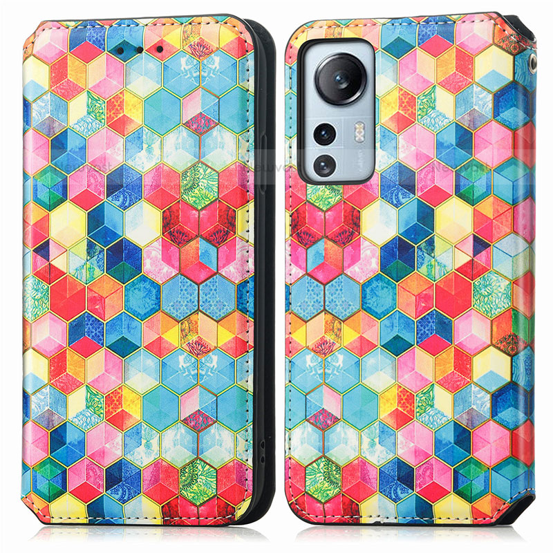 Leather Case Stands Fashionable Pattern Flip Cover Holder for Xiaomi Mi 12 Lite 5G