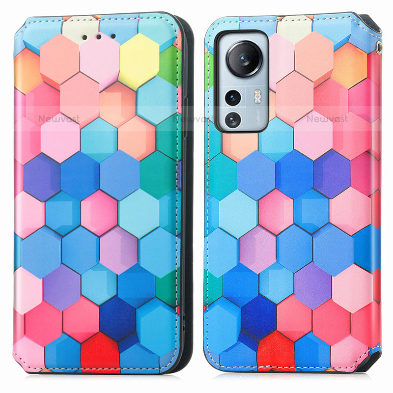 Leather Case Stands Fashionable Pattern Flip Cover Holder for Xiaomi Mi 12S 5G